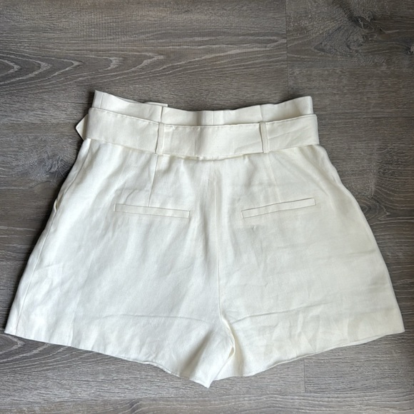Veronica Beard Ashford Belted High Waist Linen Blend Shorts 8 - Picture 9 of 13